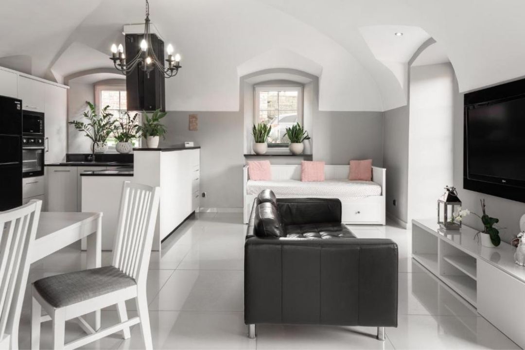 Apartament - salon z kuchnią